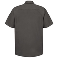 Workwear Outfitters Men's Short Sleeve Indust. Work Shirt Charcoal, XL Long SP24CH-SSL-XL